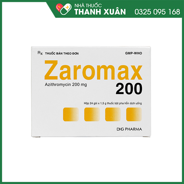 Zaromax bột pha hỗn dịch trị nhiễm khuẩn